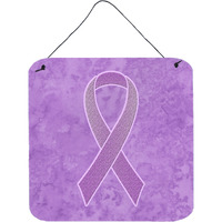 "Caroline's Treasures Lavender Ribbon for All Cancer Awareness Wall or Door Hanging Prints, 6 x 6"""