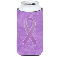 Lavender Ribbon for All Cancer Awareness Tall Boy Beverage Insulator Hugger AN1200TBC