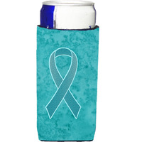 Teal Ribbon for Ovarian Cancer Awareness Ultra Beverage Insulators for slim cans AN1201MUK