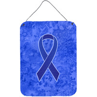 "Caroline's Treasures Dark Blue Ribbon for Colon Cancer Awareness Wall or Door Hanging Prints, 16"" x 12"""