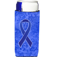 Dark Blue Ribbon for Colon Cancer Awareness Ultra Beverage Insulators for slim cans AN1202MUK