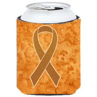 Orange Ribbon for Leukemia Awareness Can or Bottle Hugger AN1204CC