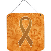 "Caroline's Treasures Orange Ribbon for Leukemia Awareness Wall or Door Hanging Prints, 6 x 6"""