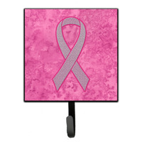 "Caroline's Treasures AN1205SH4 Pink Ribbon For Breast Cancer Awareness Leash or Key Holder, Small, Multicolor"