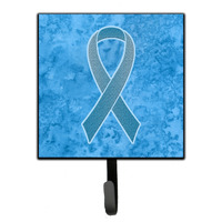 "Caroline's Treasures AN1206SH4 Blue Ribbon For Prostate Cancer Awareness Leash or Key Holder, Small, Multicolor"