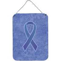 "Caroline's Treasures Periwinkle Blue Ribbon for Esophageal and Stomach Cancer Awareness Wall or Door Hanging Prints, 16"" x 12"""