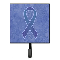"Caroline's Treasures AN1208SH4 Periwinkle Blue Ribbon For Esophageal and Stomach Cancer Awareness Leash or Key Holder, Small, Multicolor"