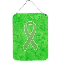 "Caroline's Treasures Lime Green Ribbon for Lymphoma Cancer Awareness Wall or Door Hanging Prints, 16"" x 12"""