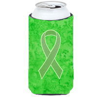 Lime Green Ribbon for Lymphoma Cancer Awareness Tall Boy Beverage Insulator Hugger AN1212TBC
