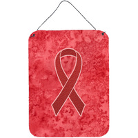 "Caroline's Treasures Red Ribbon for Aids Awareness Wall or Door Hanging Prints, 16"" x 12"""