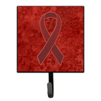 "Caroline's Treasures AN1214SH4 Burgundy Ribbon For Multiple Myeloma Cancer Awareness Leash or Key Holder, Small, Multicolor"