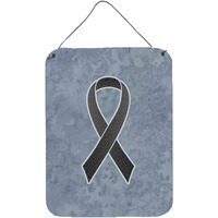 "Caroline's Treasures Black Ribbon for Melanoma Cancer Awareness Wall or Door Hanging Prints, 16"" x 12"""