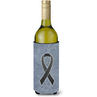 Black Ribbon for Melanoma Cancer Awareness Wine Bottle Beverage Insulator Hugger AN1216LITERK