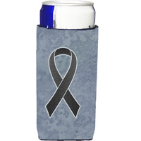 Black Ribbon for Melanoma Cancer Awareness Ultra Beverage Insulators for slim cans AN1216MUK