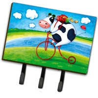 "Caroline's Treasures Cow riding Bicycle Leash or Key Holder APH0076TH68, Triple, Multicolor"