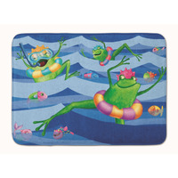 "Caroline's Treasures Frogs Swimming Floor Mat, 19"" x 27"", Multicolor"