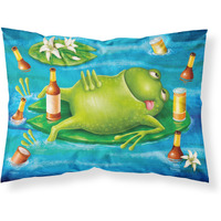 "Caroline's Treasures Frog Drinking Beer Fabric Standard Pillowcase APH0093PILLOWCASE, Multicolor"