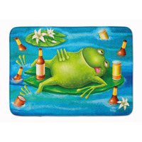 "Caroline's Treasures Frog Drinking Beer Floor Mat, 19"" x 27"", Multicolor"