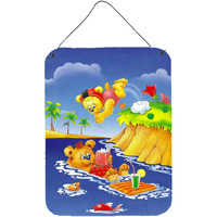 "Caroline's Treasures Teddy Bears Swimming and Diving Wall or Door Hanging Prints APH0240DS1216, 16"" x 12"", Multicolor"