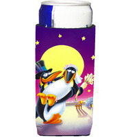"Caroline's Treasures APH0244MUK Just Married Wedding Penguins Michelob Koozies For Slim Cans, Multicolor"