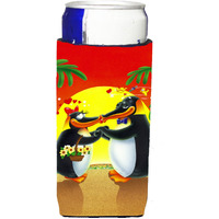 "Caroline's Treasures APH0245MUK In Love Valentine's Day Penguins Michelob Koozies For Slim Cans, Multicolor"