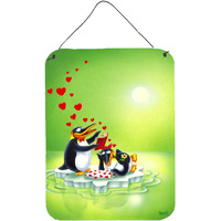 "Caroline's Treasures My Love Song Penguins Wall or Door Hanging Prints APH0246DS1216, 16"" x 12"", Multicolor"