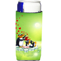 "Caroline's Treasures APH0246MUK My Love Song Penguins Michelob Ultra Koozies For Slim Cans, Multicolor"