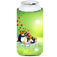 "Caroline's Treasures APH0246TBC My Love Song Penguins Tall Boy Koozie Hugger, Multicolor"