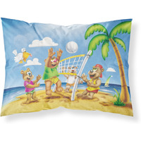 "Caroline's Treasures Bears Playing Volleyball Fabric Standard Pillowcase APH0373PILLOWCASE, Multicolor"