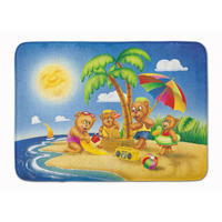 "Caroline's Treasures Bears Playing at the Beach Floor Mat, 19"" x 27"", Multicolor"