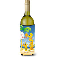 "Caroline's Treasures APH0388LITERK Bears Playing Basketball Wine Bottle Koozie Hugger, 750ml, Multicolor"