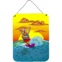 "Caroline's Treasures Teddy Bear Water Skiing Wall or Door Hanging Prints APH0415DS1216, 16"" x 12"", Multicolor"