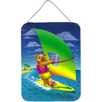"Caroline's Treasures Teddy Bear Sailing Wall or Door Hanging Prints APH0416DS1216, 16"" x 12"", Multicolor"