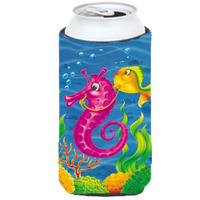 "Caroline's Treasures APH0471TBC Seahorse Ride Tall Boy Koozie Hugger, Multicolor"