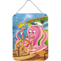 "Caroline's Treasures Captain Octopus Wall or Door Hanging Prints APH0472DS1216, 16HX12W, Multicolor"