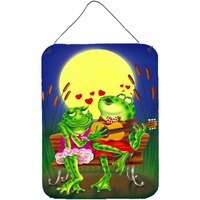 "Caroline's Treasures Frog Love Songs Wall or Door Hanging Prints APH0522DS1216, 16HX12W, Multicolor"