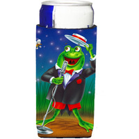 "Caroline's Treasures APH0523MUK Frog Comedy Routine Michelob Ultra Koozies For Slim Cans, Multicolor"