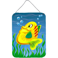 "Caroline's Treasures Yellow Fish Wall or Door Hanging Prints APH0527DS1216, 16"" x 12"", Multicolor"