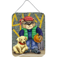 "Caroline's Treasures Teddy Bear and his Lab Wall or Door Hanging Prints APH0856DS1216, 16HX12W, Multicolor"