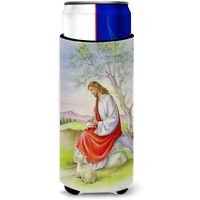 "Caroline's Treasures Jesus with Lamb Michelob Ultra Hugger For Slim Cans, Multicolor"