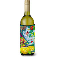 "Caroline's Treasures Witch Party with The Ghosts Halloween Wine Bottle Koozie Hugger, 750ml, Multicolor"