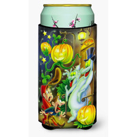 "Caroline's Treasures Scary Ghosts and Halloween Trick or Treaters Tall Boy Koozie Hugger, Multicolor"