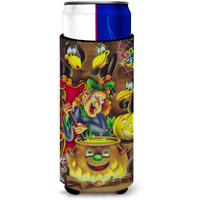 "Caroline's Treasures Witch and Crows Stirring It Up Halloween Michelob Ultra Koozies for Slim Cans, Multicolor"