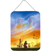 "Caroline's Treasures Shepherds being guided Christmas Wall or Door Hanging Prints APH0939DS1216, 16HX12W, Multicolor"