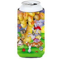 "Caroline's Treasures APH0977TBC Animals Under The Coconut Tree Tall Boy Koozie Hugger, Multicolor"