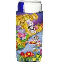 "Caroline's Treasures APH0978MUK Animals Kayaking Michelob Ultra Koozies For Slim Cans, Multicolor"