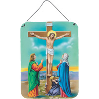 "Caroline's Treasures Jesus on the Cross Crucifixion Wall or Door Hanging Prints APH1307DS1216, 16HX12W, Multicolor"