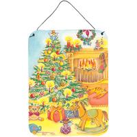 "Caroline's Treasures Toys around the Christmas Tree Wall or Door Hanging Prints APH2024DS1216, 16HX12W, Multicolor"