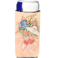 "Caroline's Treasures APH2039MUK Love Valentine's Day Bouquet Michelob Koozies For Slim Cans, Multicolor"