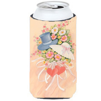 "Caroline's Treasures APH2039TBC Love Valentine's Day Bouquet Tall Boy Koozie Hugger, Multicolor"